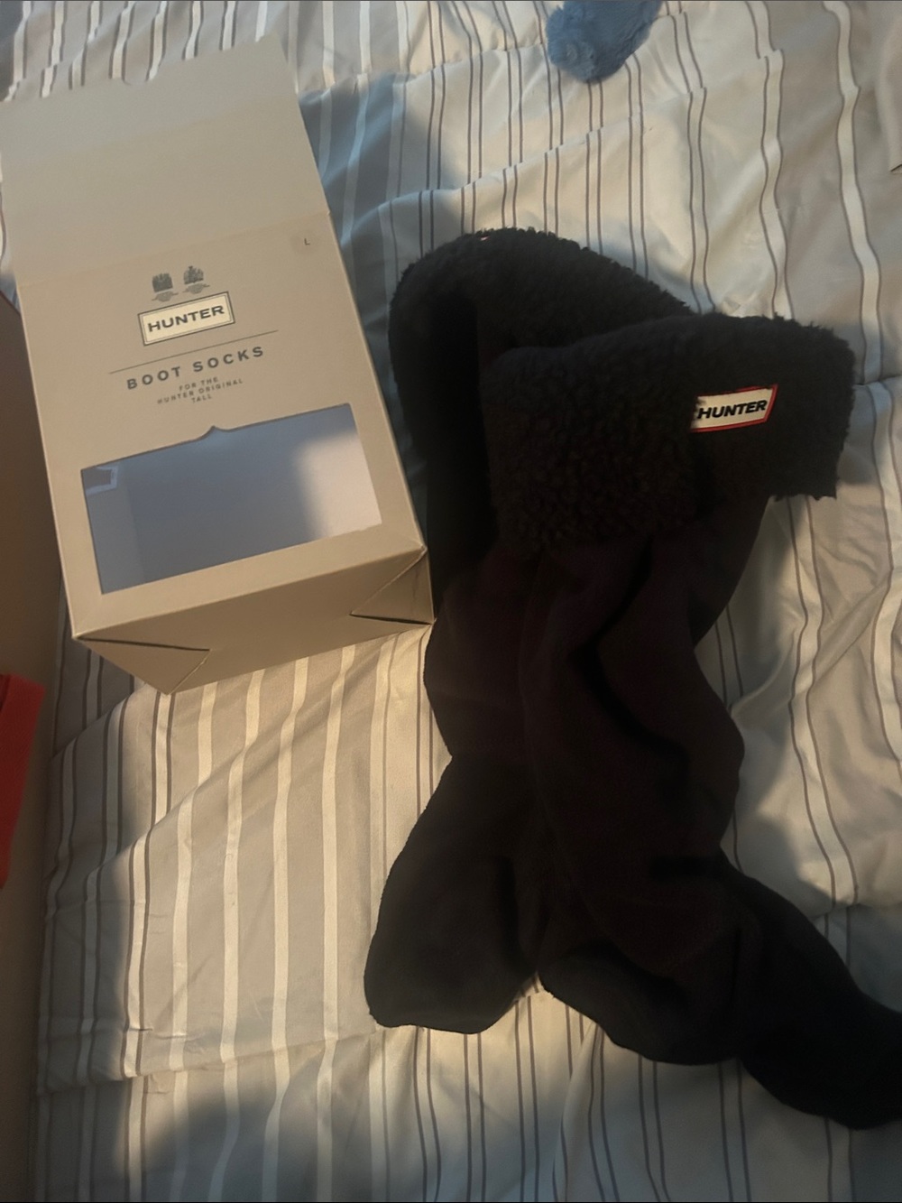 Hunter Black Sherpa-Lined Boot Socks